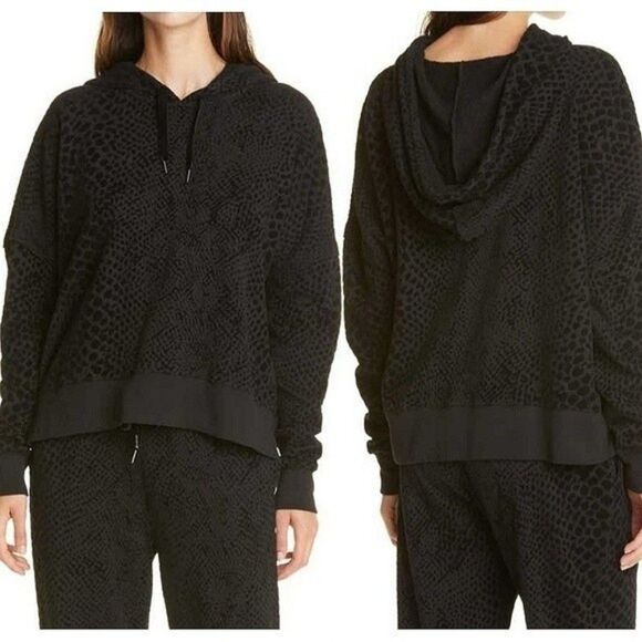 Rails Nico Hoodie In Black Flocked Cobra Size Small - Picture 2 of 7